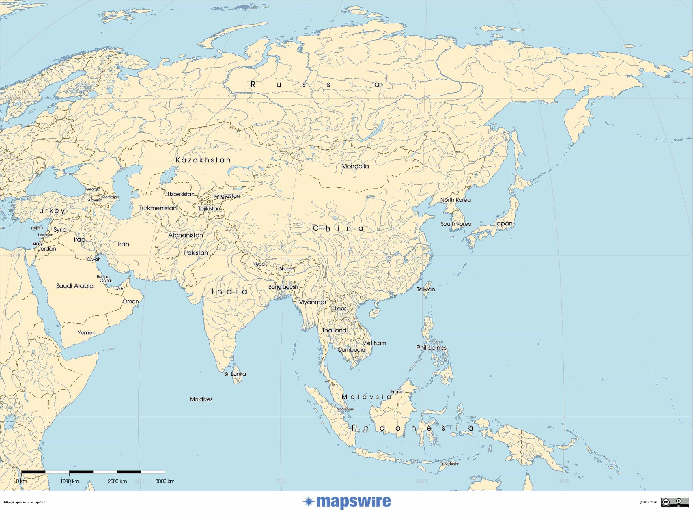 asia map