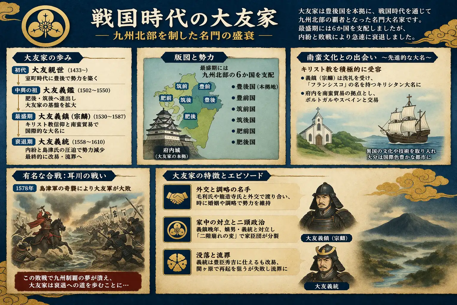 九州覇者・大友家の盛衰と南蛮文化