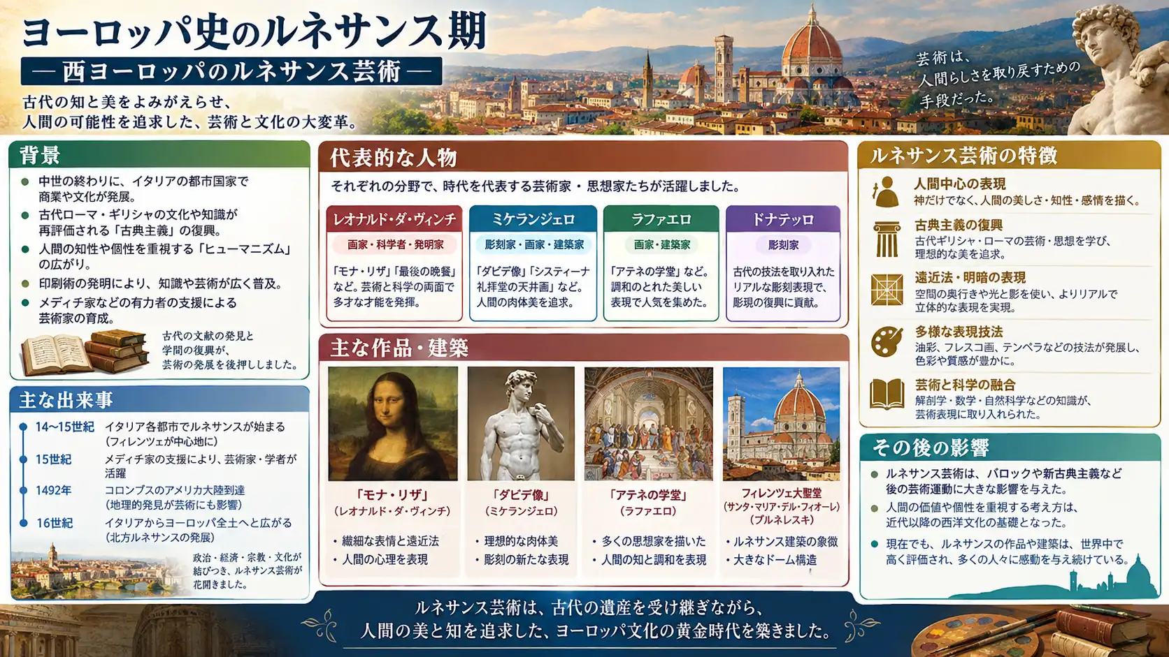 イタリアルネサンスの黄金期と表現