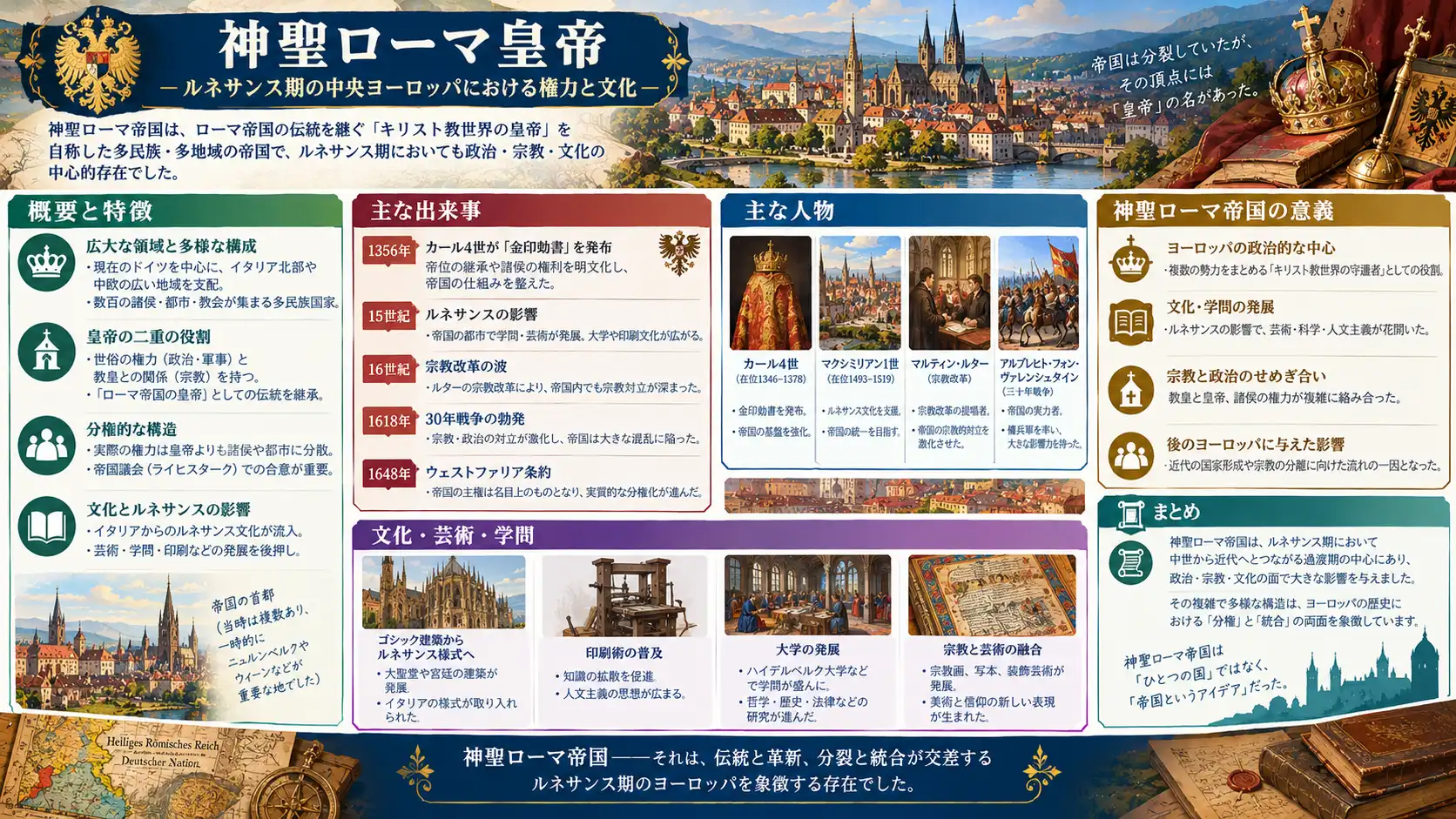 ヨーロッパ変革期を担った神聖ローマ帝国の皇帝と皇族