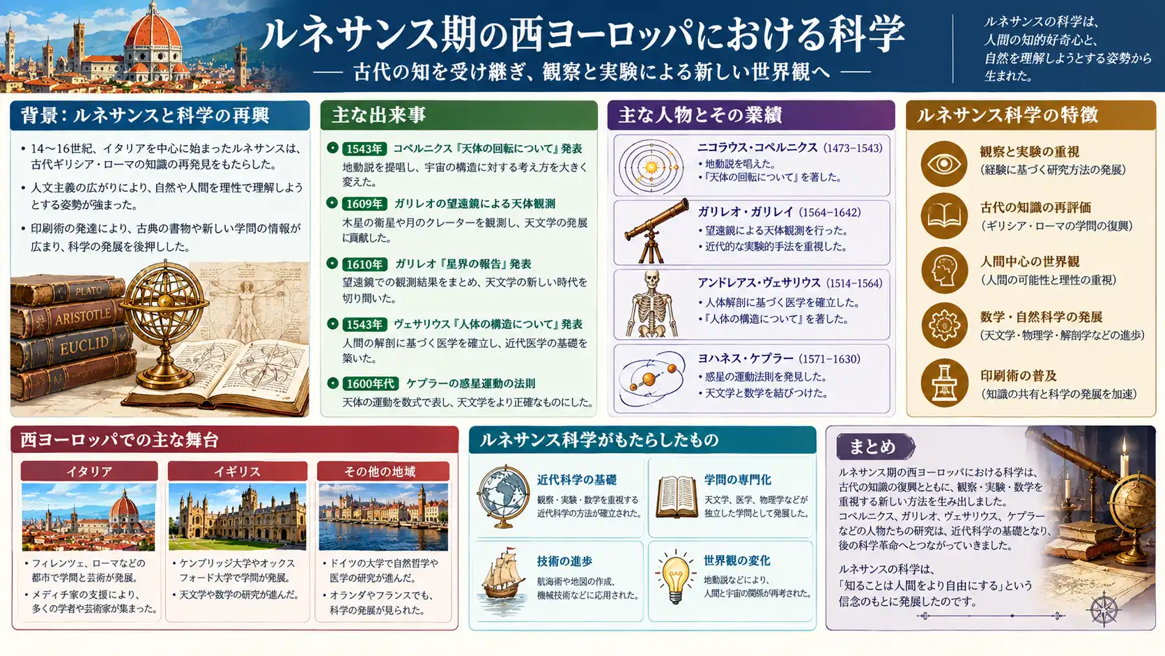 近代科学の扉を開いたルネサンス科学の発展