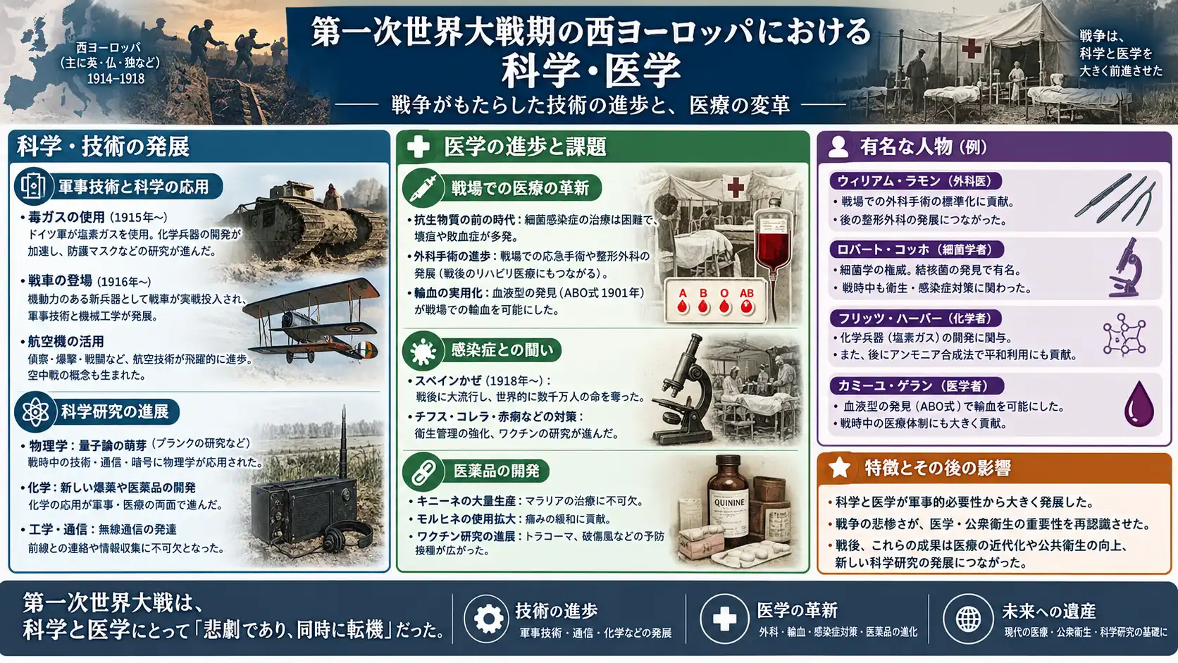 技術の進歩がもたらした新兵器と医学革新