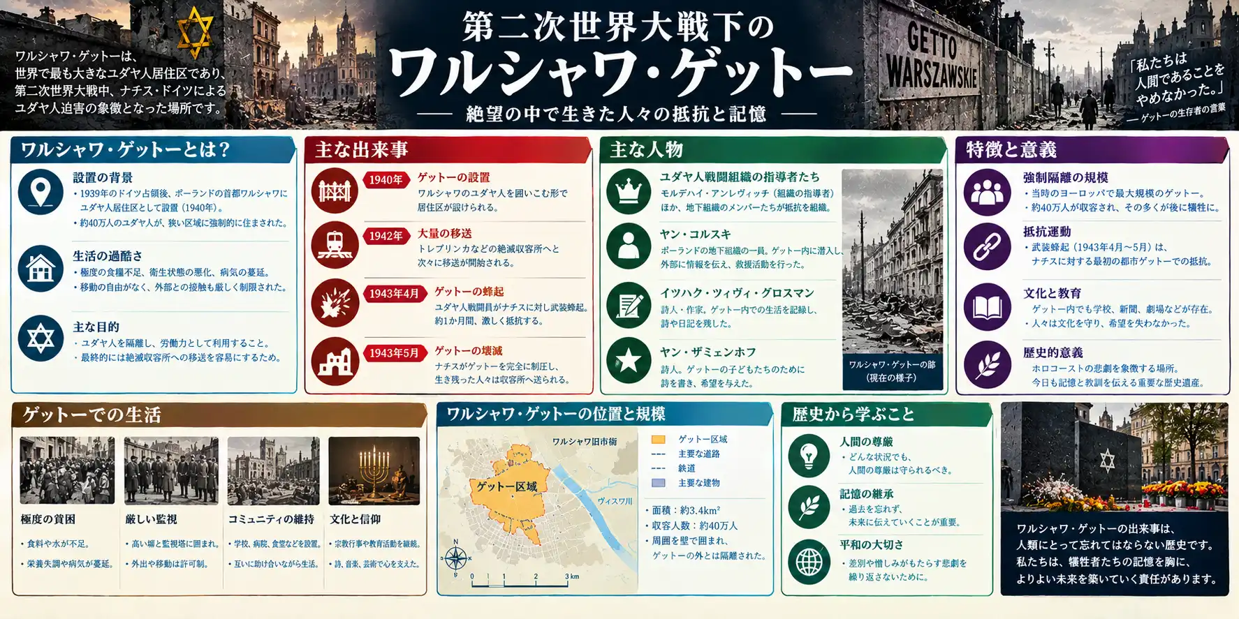 ワルシャワ・ゲットーの惨劇と抵抗