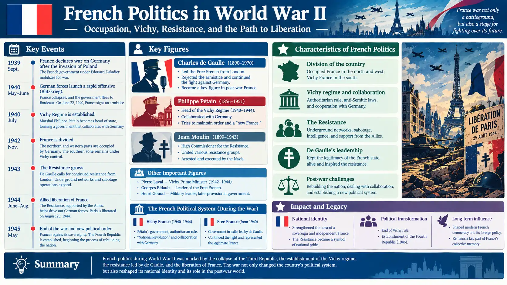 Charles de Gaulle and the Free French Resistance