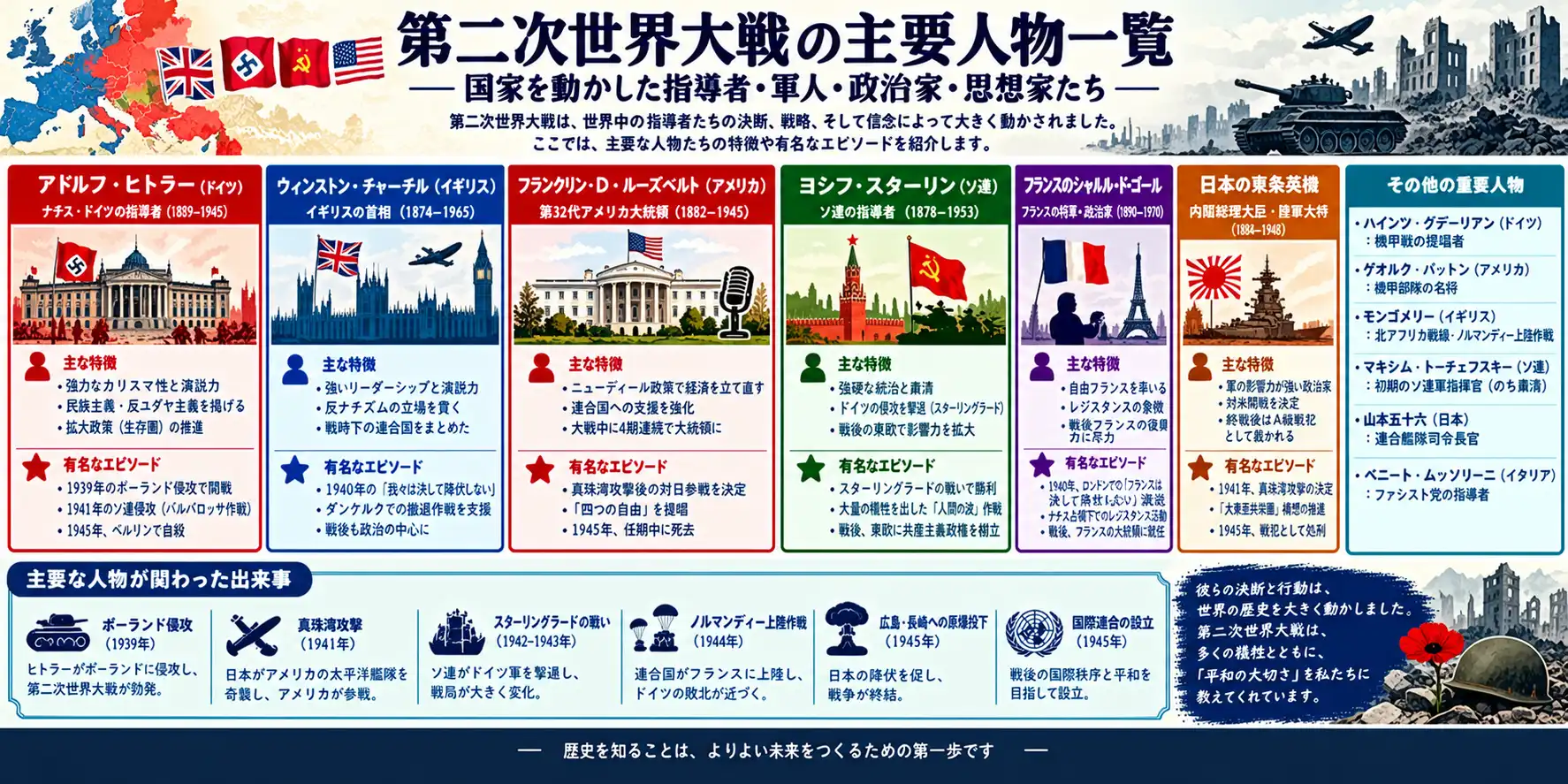 第二次世界大戦：欧州の指導者