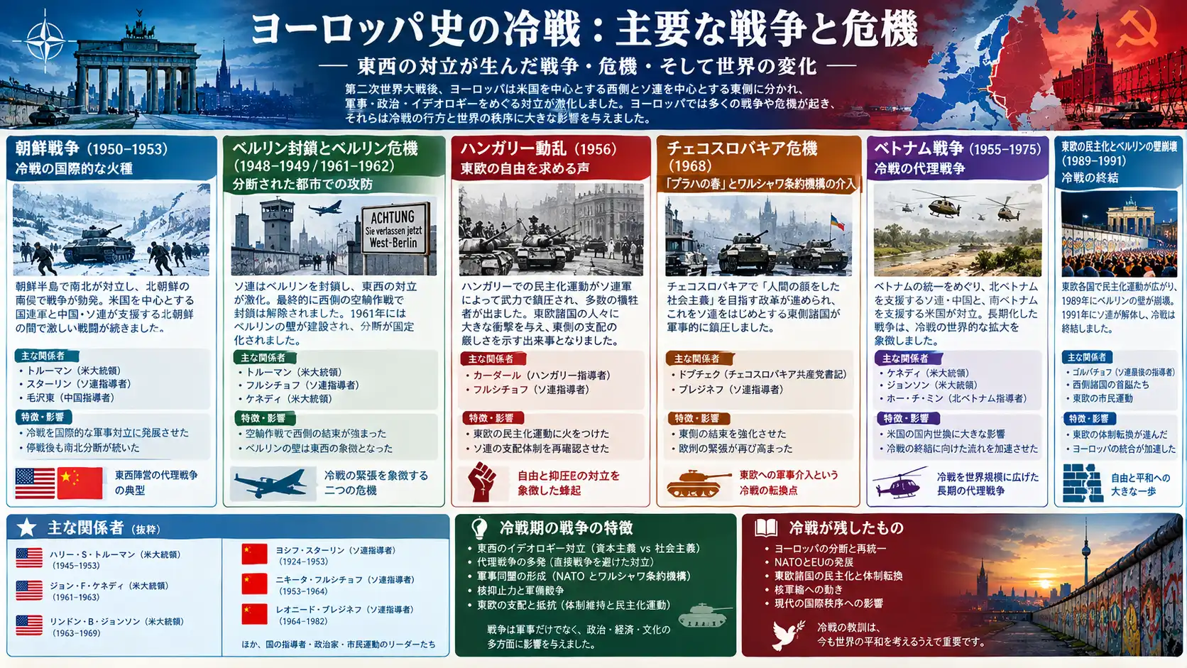 冷戦を左右したヨーロッパの主要な戦争