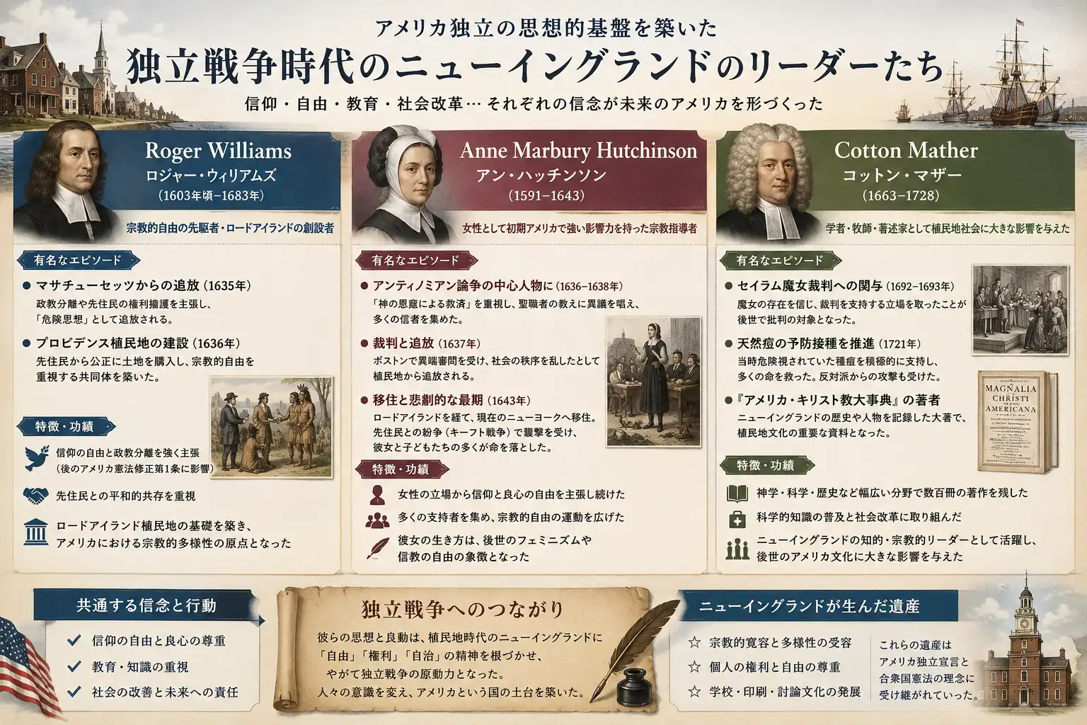 独立戦争期ニューイングランドの指導者たち