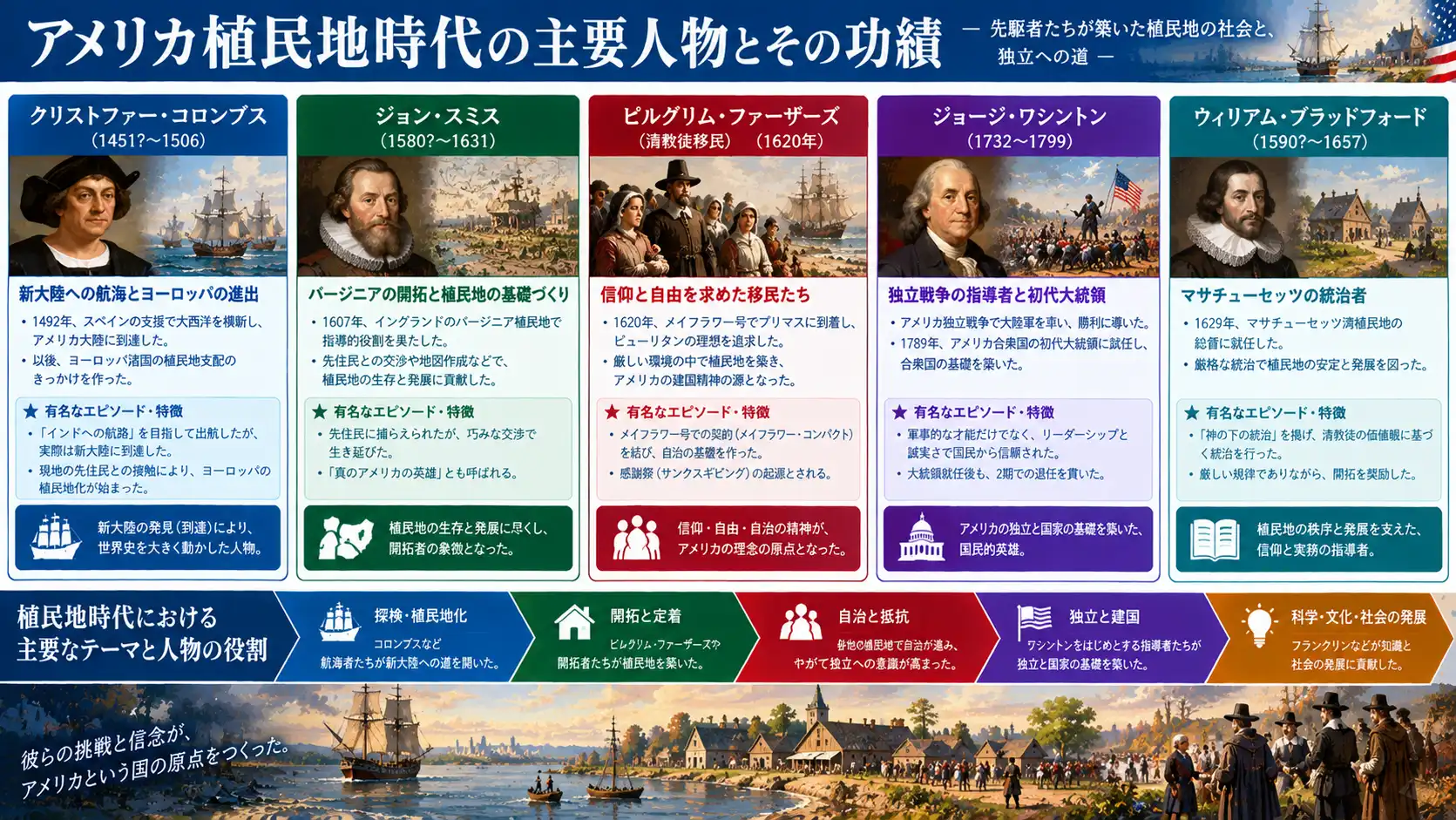 植民地時代を動かした先駆者たちと社会の形成