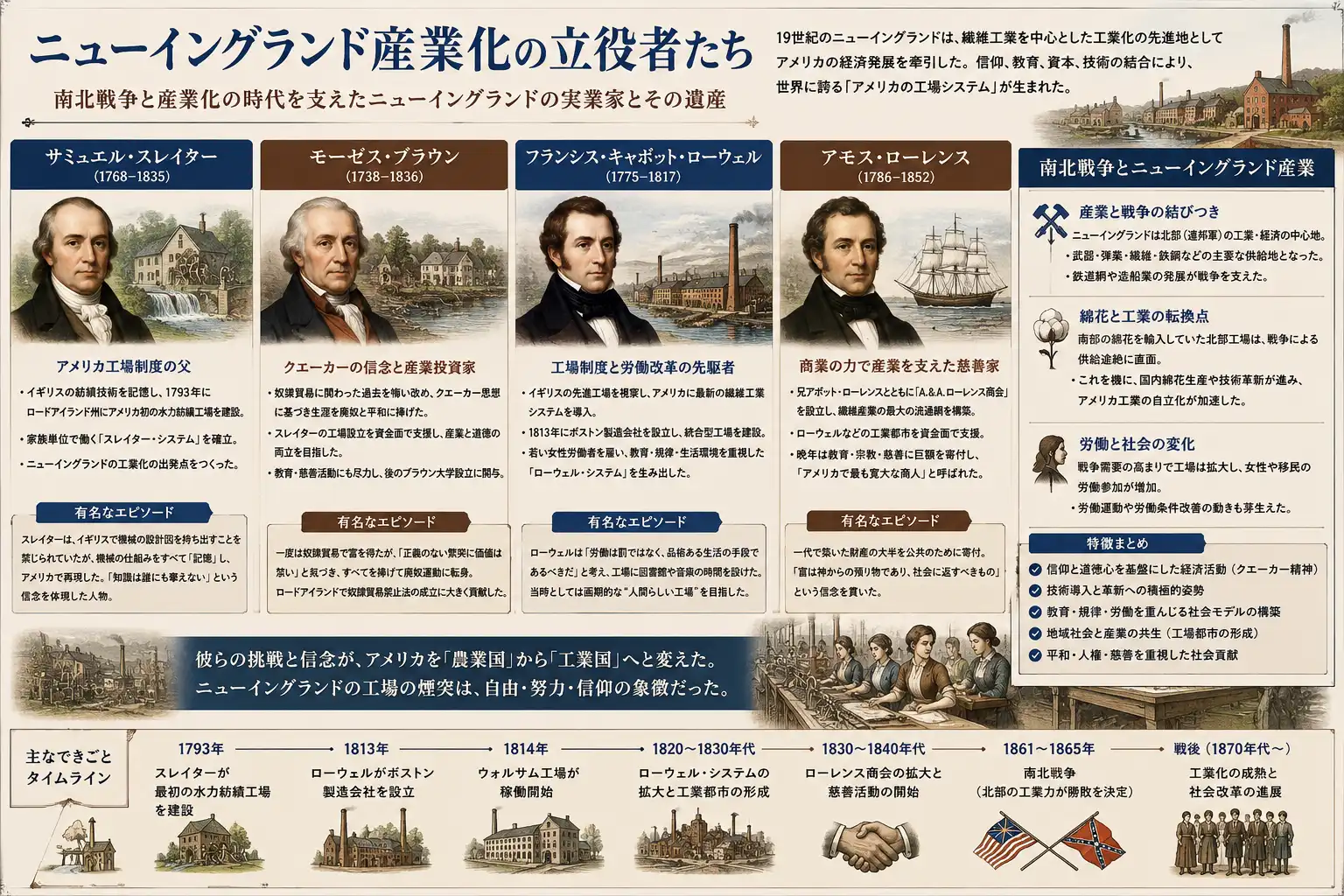 英国の技術を革新し米国産業の礎を築いた開拓者たち