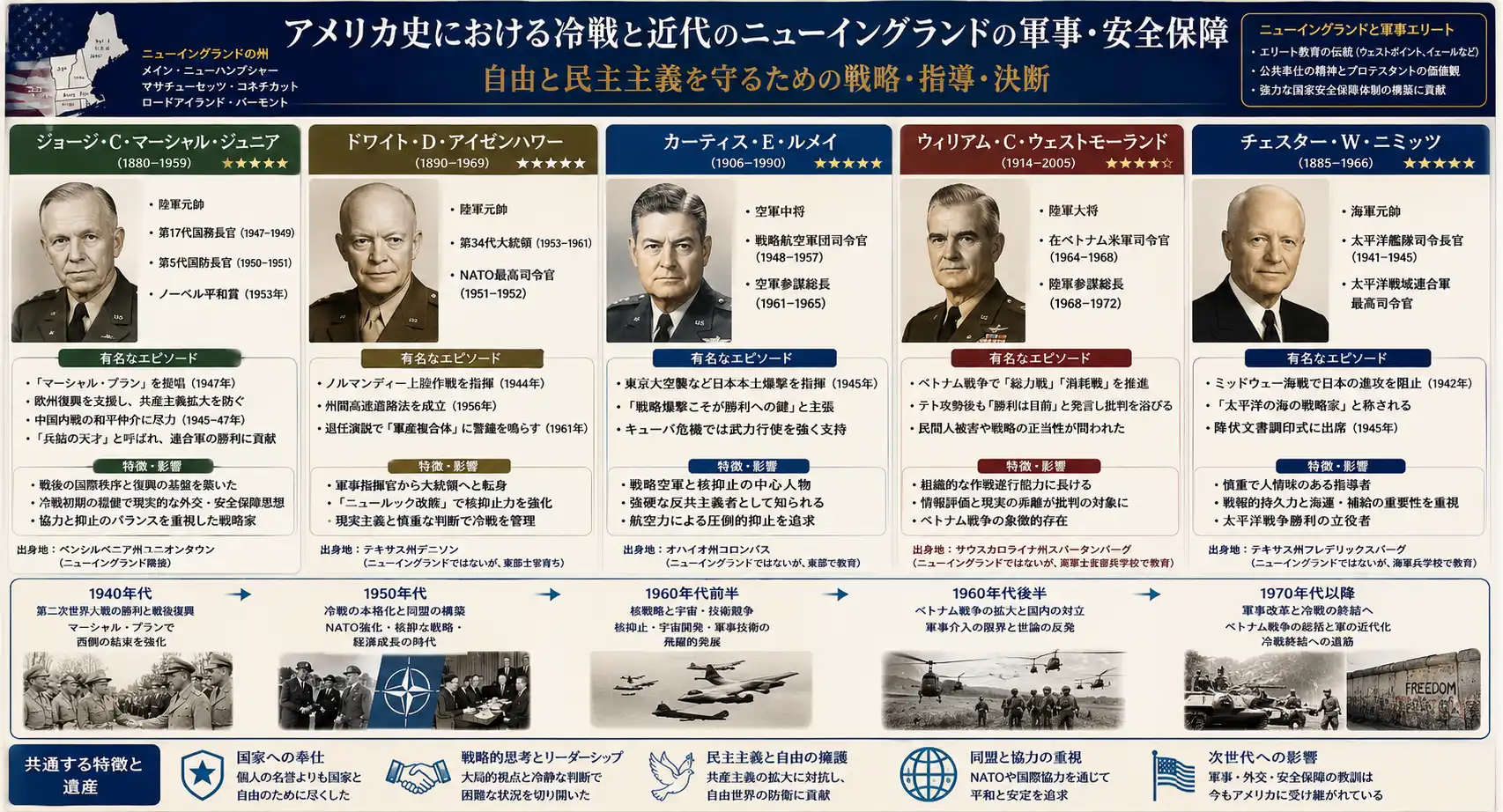 巨大な軍事力と戦略で冷戦の覇権を握った最高司令官たちの足跡