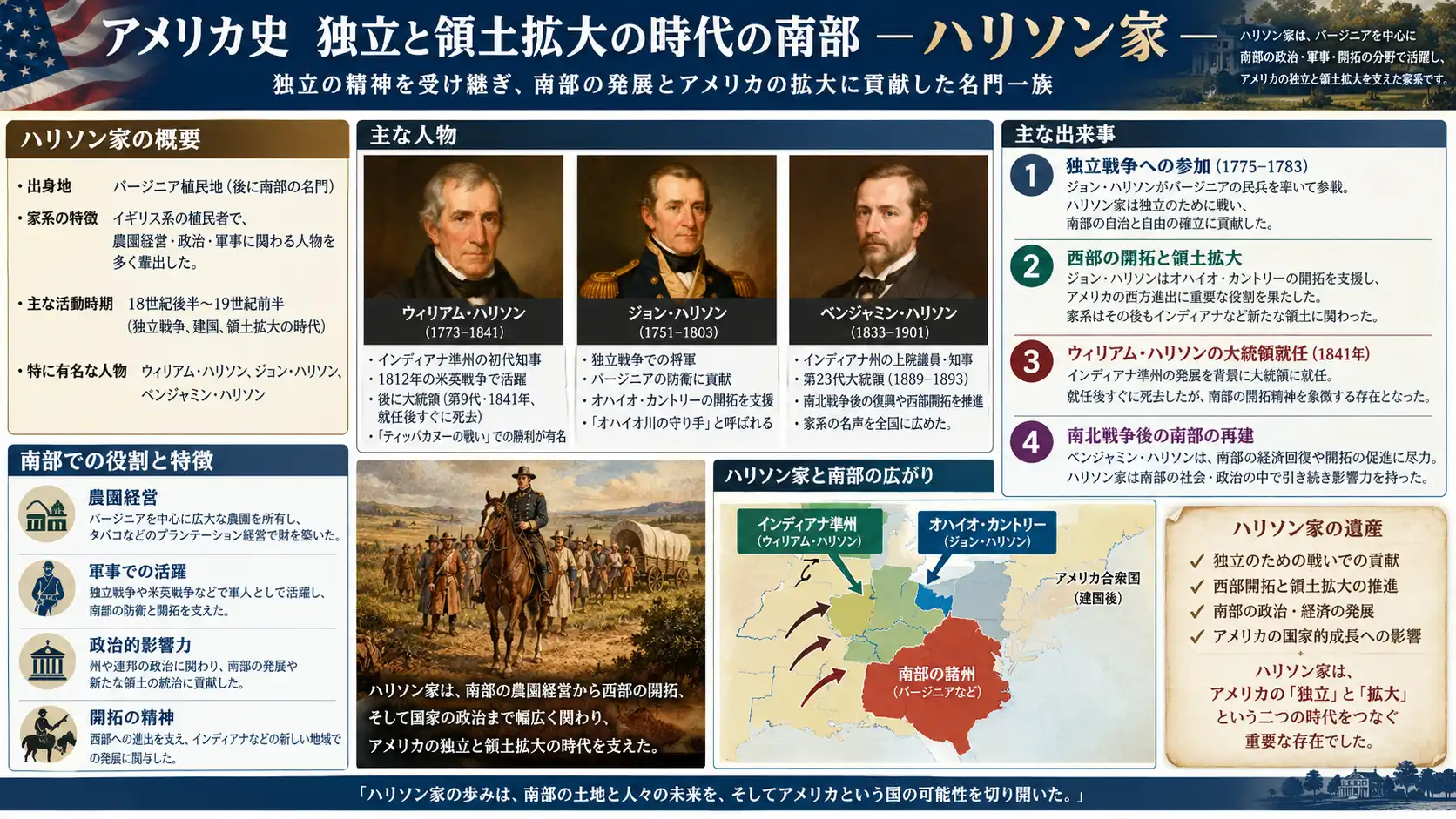 独立宣言から大統領二名を排出したバージニアの名門一族