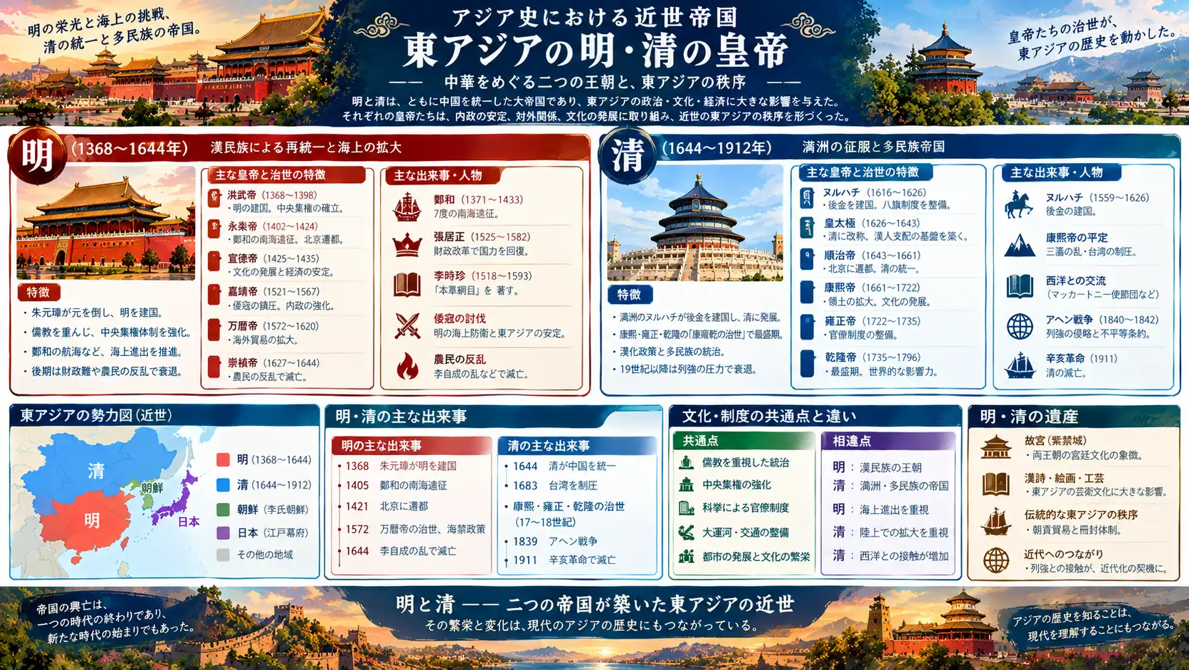 清朝の最大領土を誇り文化と繁栄を極めた名君